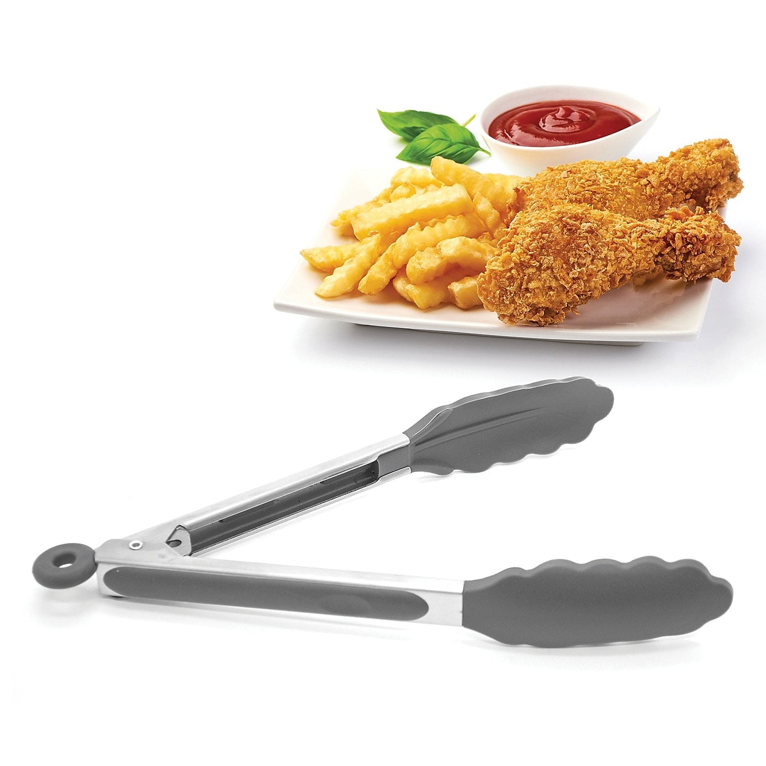 Starfrit Silicone Tongs - Tong - 1 x Tong - Gray