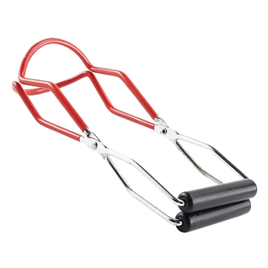 Stainless Steel Canning Jar Lifter Tongs, Can Gripper Clamp, with Rubber Grips, Long Handle Canned Clip, for Kitchen -Slip