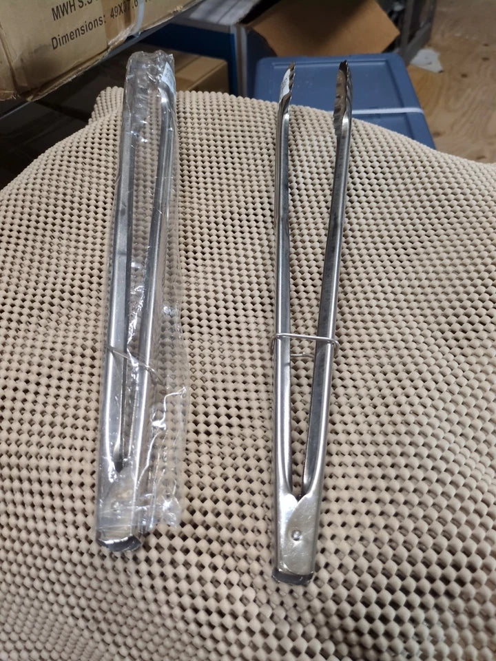 2 Pack 12" Stainless Steel Utility Tongs W/ Locking Mechanism Choice 407Ldut12