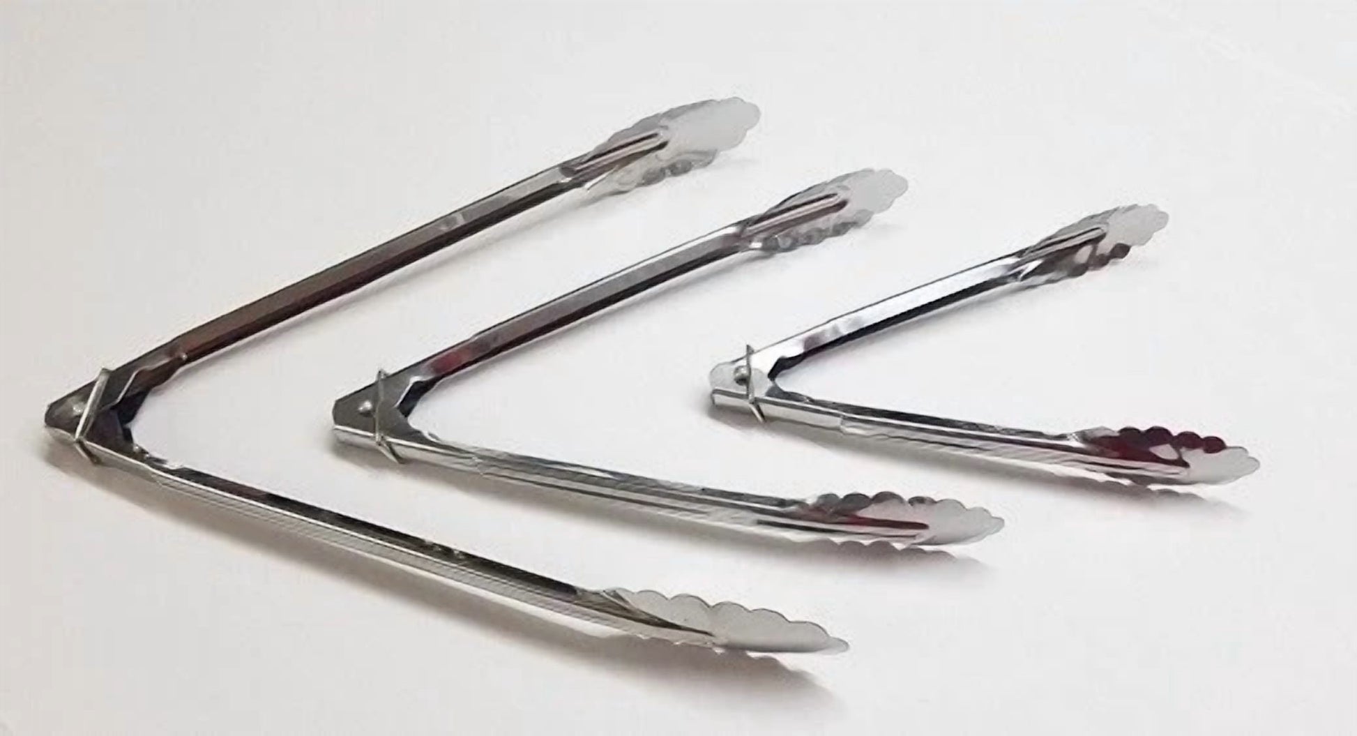 Opal-3Pc Metal Food Tongs 7" 9" 11" Kitchen Grill Bbq Salad Cake Home Cooking 20274