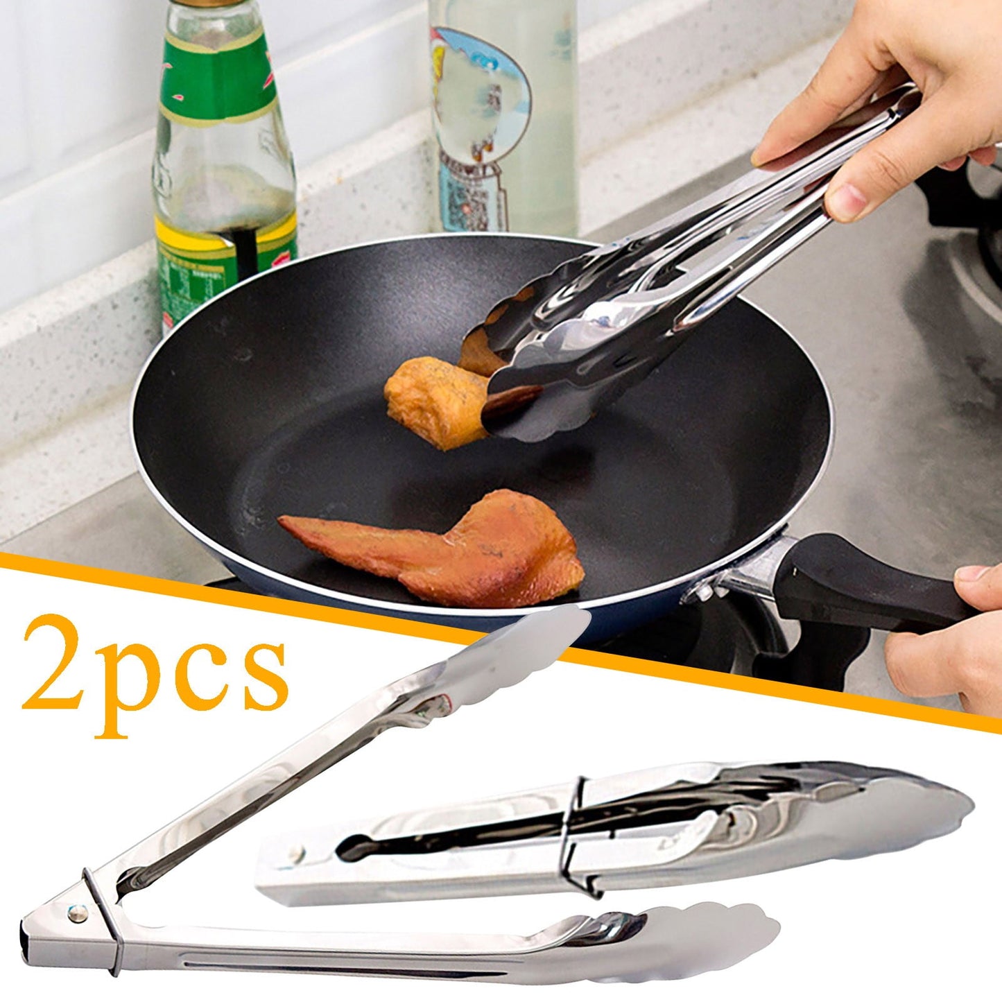 Zeceouar Items for Home Stainless Steel Barbecue Clip Kitchen Household Baked Food Clip Bread Clip