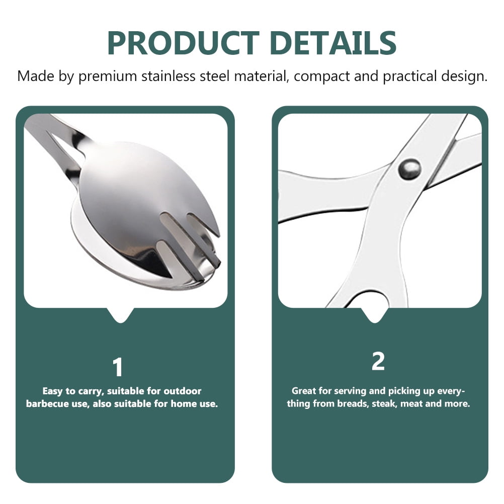 Toasters Salad Tongs Grilling Tongs Sandwich Toaster Fried Food Clip Salad Holder Metal Mini Stainless Steel
