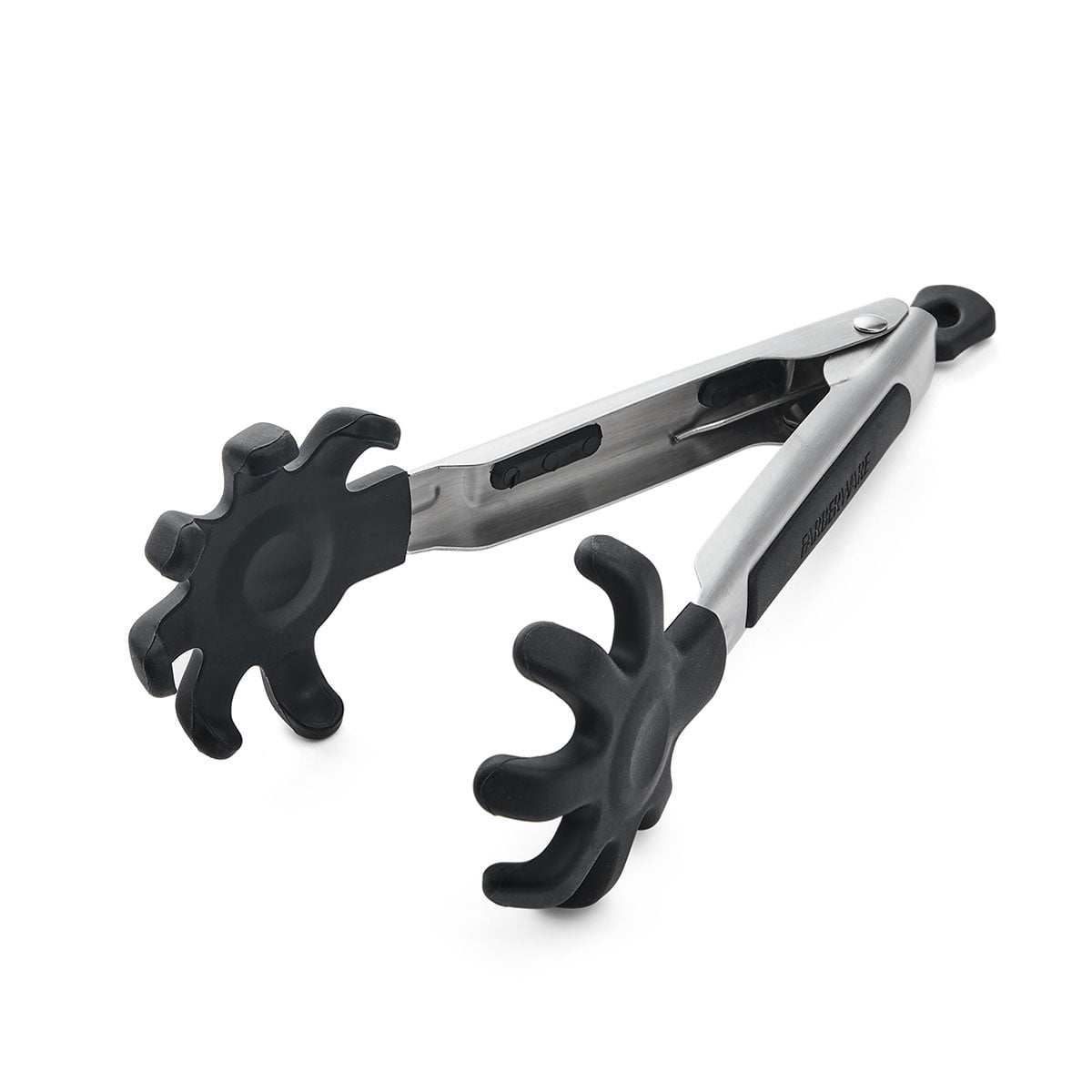 Farberware Professional Stainless Steel 7-Inch Flex Grip Multi-Use Serving Food Tongs